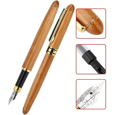 1pc Calligraphy Art Fountain Pen Handcrafted Bamboo Chisel-Pointed Nib ...