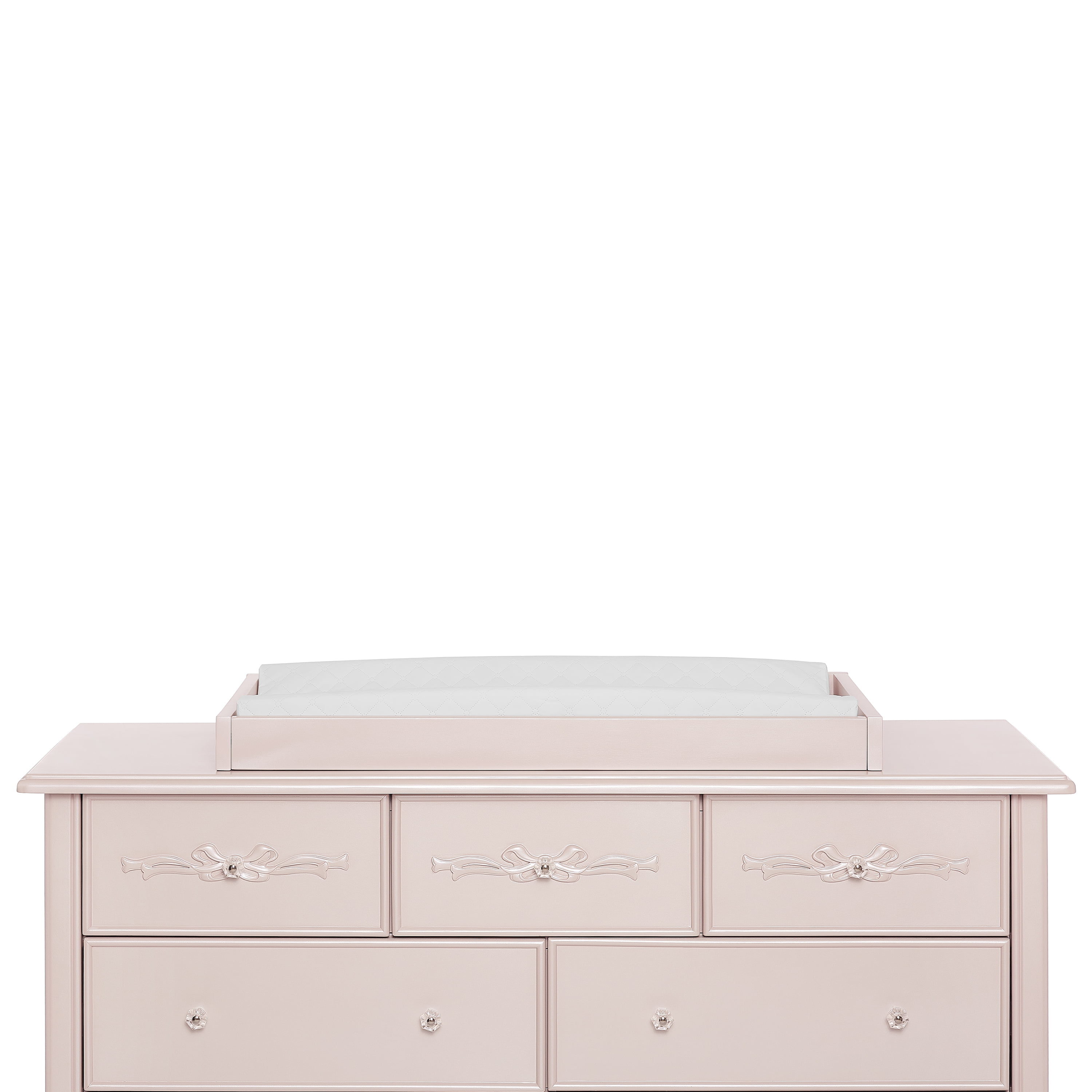 Evolur Mid Century Changing Tray, Blush Pink Pearl