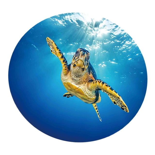 Cubierta de mesa elástica redonda Paño de cubierta de mesa para mesas de 140 cm de diámetro Restaurante BBQ Sea Turtle Magideal Cubierta de mesa elástica redonda