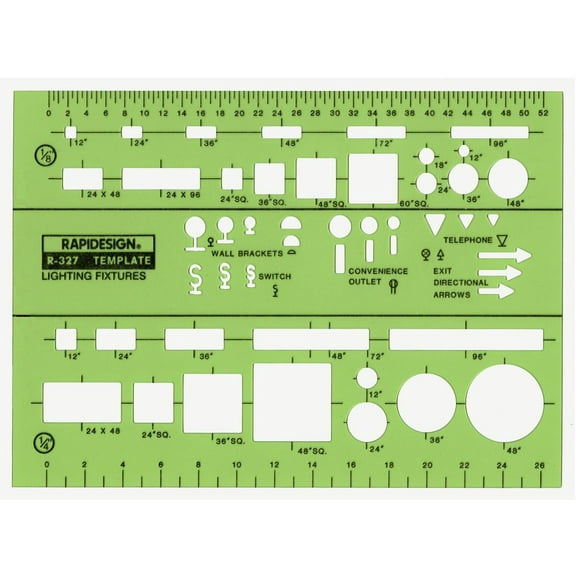 Rapidesign Lighting Fixtures Template, 1 Each (R327)
