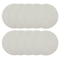 Furnish My Place Modern Plush Solid Off White Color Rug - Pets and Kids Friendly Rug, Indoor/Outdoor Mat, Area Rugs Great for Kids, Pets, Event, Living Room, Made in USA, 3' Round - Set of 10