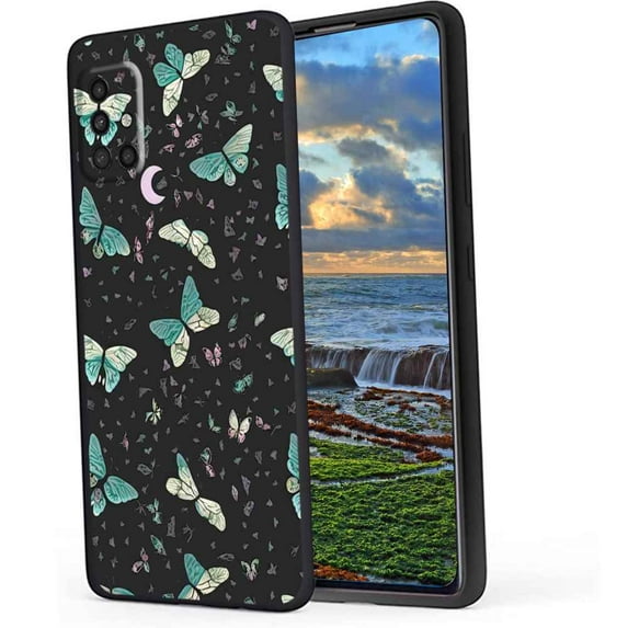 Compatible with Samsung Galaxy A71 4G Phone Case, Butterflies-Witchy-Goth-Cottagecore-Forest-4 Case Men Women, Flexible Silicone Shockproof Case for Samsung Galaxy A71 4G