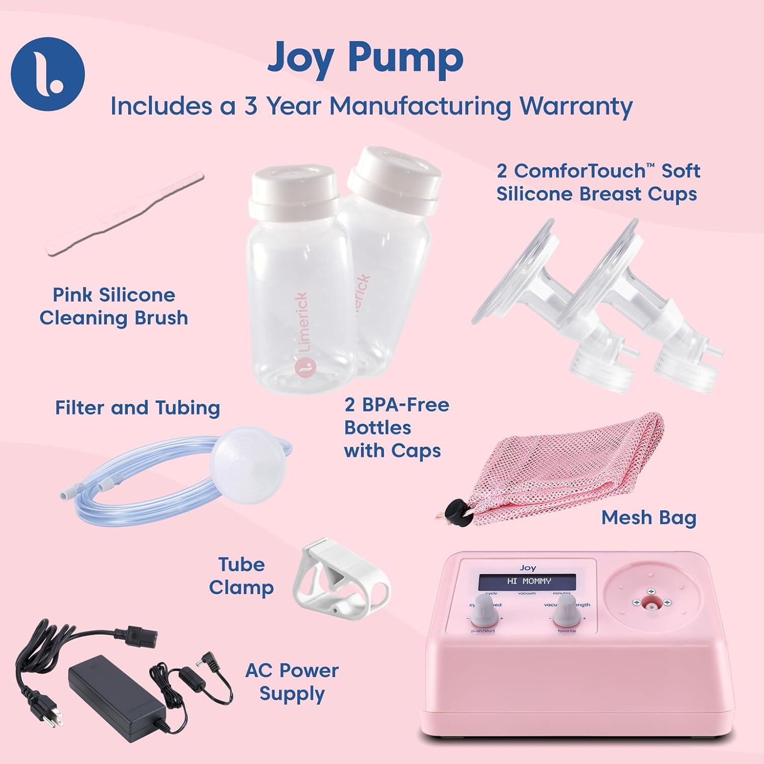 Limerick PJ Comfort & PJ Bliss Breastpumps with silicone breast