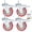 M10-1.5x25mm-4 Inch with Brake, variant on Swivel Stem Casters Heavy Duty Double-locking Castors With Red Pu Wheels Quiet And No Marking Metric Thread M10-1.5x25mm Load Pack Of 4