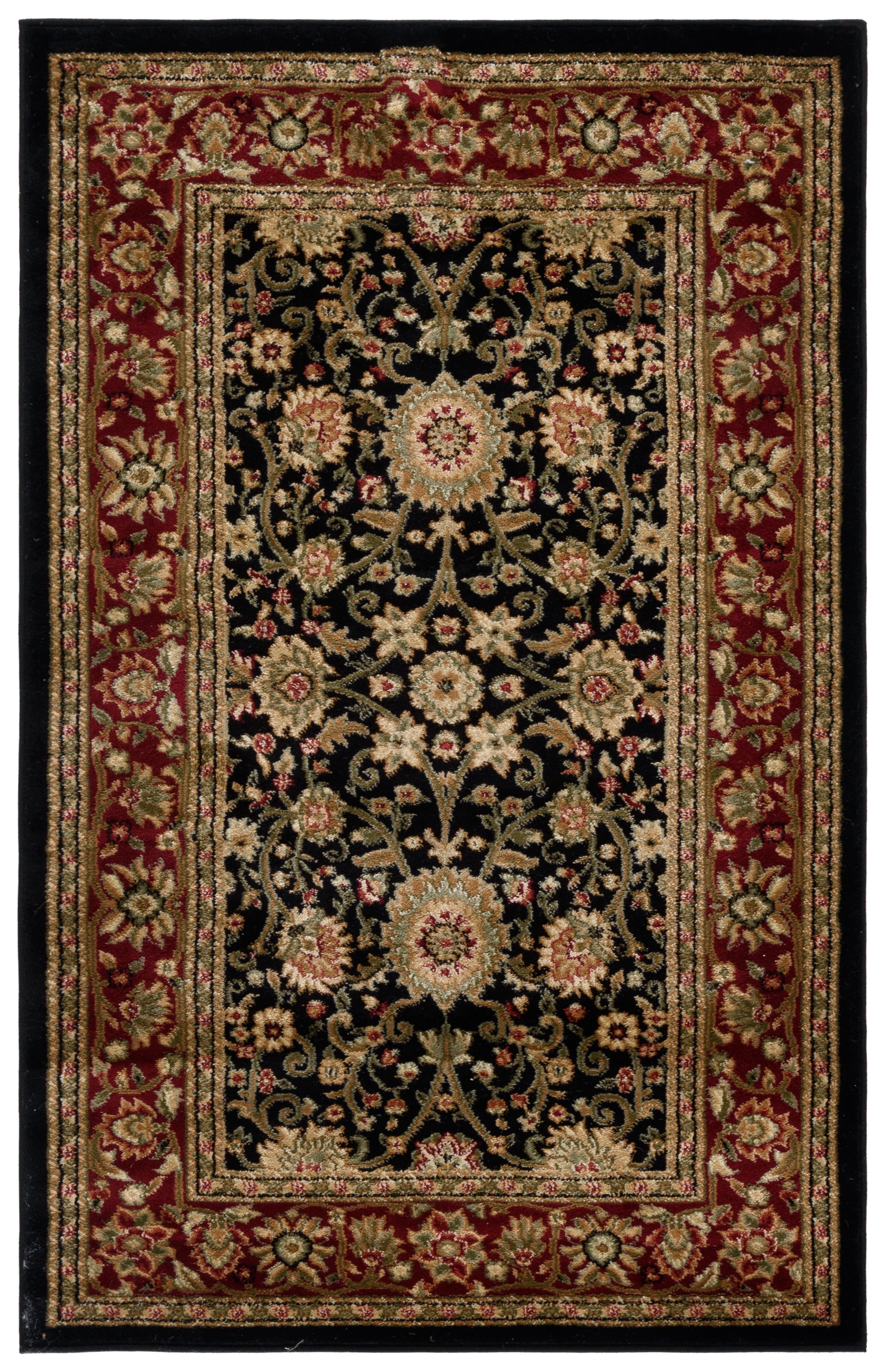 Safavieh Lyndhurst Victoria Floral Area Rug, Black/Red, 4' x 6'