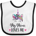 thumbnail image 3 of Inktastic My Mimi Loves Me Girl Unicorn Girls Baby Bib, 3 of 4