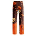 thumbnail image 6 of Orange Womens Halloween Pants Wide Leg Halloween Sleepwear Home Wear XL, 6 of 6