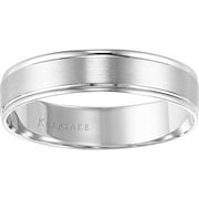 Miracle Satin Engraved Wedding Band in 10kt White Gold