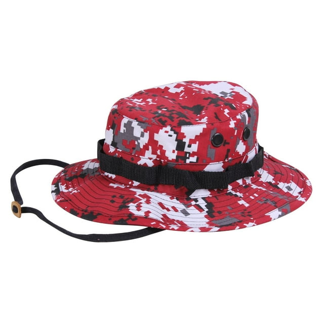 Rothco Chapeau Boonie Camouflage Numérique - Camouflage Numérique Rouge, 7 1/4