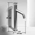 thumbnail image 3 of VIGO Matte Shell Sottile Glass Rectangular Vessel Bathroom Sink in Black with Cass Faucet and Pop-Up Drain in Brushed Nickel-VGT2047, 3 of 14