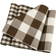 thumbnail image 2 of Primitives by Kathy Double Sided Table Runner, Brown White Buffalo Check Plaid Design, Cotton Machine Washable, Perfect for Family Table at Home, Rustic Farmhouse Decor for Kitchen, 2 of 4