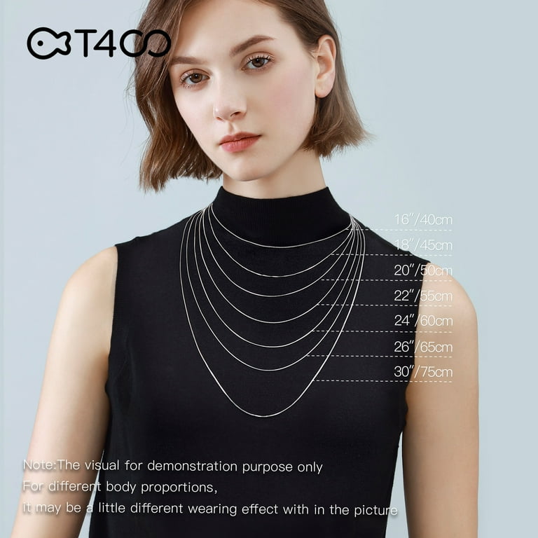 T400 Sterling Silver 1.5mm 1mm Thin Box Chain Necklace Unisex 16