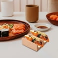 thumbnail image 4 of Soporte para sushi enrollado a mano, soporte de madera en forma de U para sushi, estante para sushi, soporte para servir sushi (2 rejillas), 4 of 8