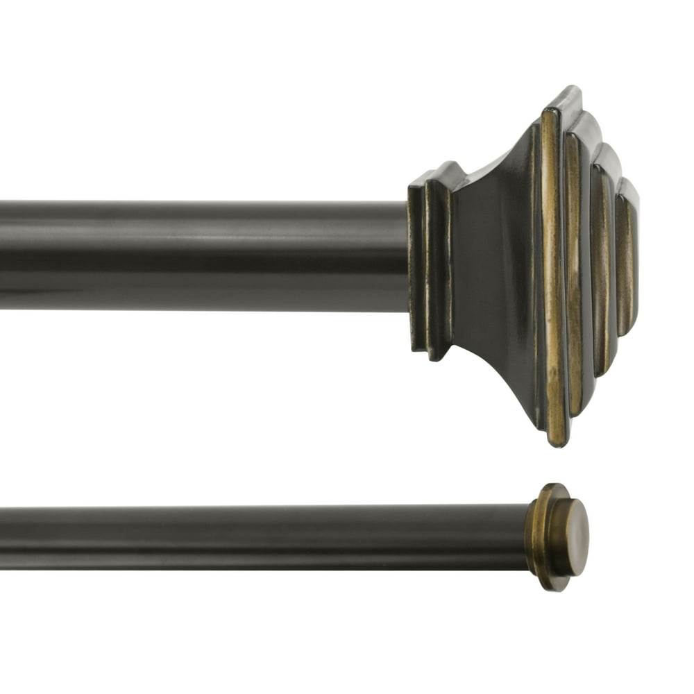 Kenney Mission 1" Premium Decorative Window Double Curtain Rod, 3666