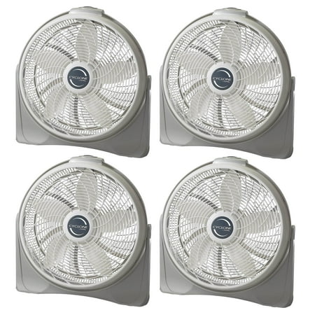 Lasko 20 Inch Cyclone Floor or Wall Mounted Pivoting Fan, White (4 Pack) |  Walmart Canada