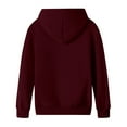 thumbnail image 5 of Womens Fleece 2 Piece Outfits Lounge Hoodie Sweatsuits Sets Oversized Sweatshirt Baggy Sweatpants Set W/Pockets Wine S, 5 of 7