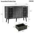thumbnail image 3 of CBJCBJ-48"Credenzas & Sideboards with 2 Doors & 3Drawers, TV Cabinet Storage Cabinet, Grey., 3 of 3