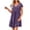 *Purple, variant on ClodeEU Women's Summer V-Neck Short Sleeve Dresses ,Casual T-Shirt Flowy Tunic Ladies Beach Sundress Purple,Womens Plus XXL