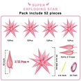 thumbnail image 2 of Globo FUNTOOB Forma de estrella rosa metalizada 50 unidades, 2 of 9