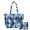 Blue Snowflake, variant on Xmas Bow Women Quilted Tote Bag with Matching Pouch 2Pcs Christmas Large Handbag for Women, Daily Commute Use, Small Purse for Cosmetics Storage, Suitable for Shopping Travel