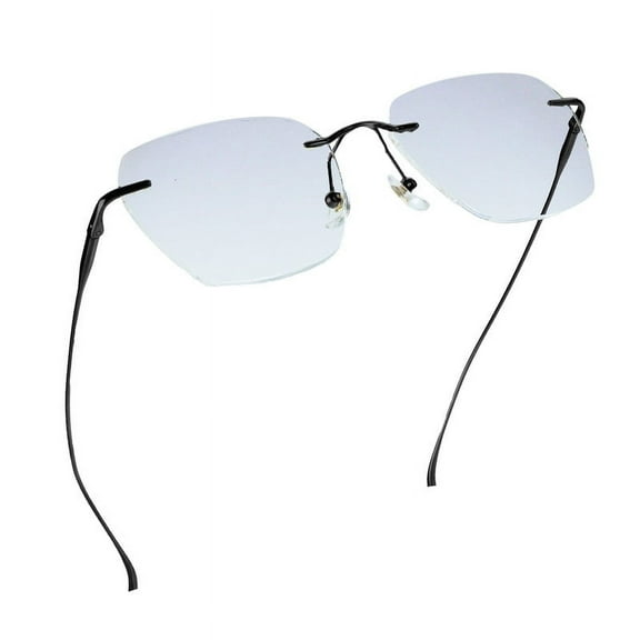 LifeArt Pure Titanium Frame Glasses/Blue Light Blocking Reading Glasses, Reduce Eyestrain, Stylish for Men and Women(Black, 1.50 Magnification)
