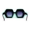 Super Funky Masquerade Fur Jewel Brooch Octagon Plastic Sunglasses Mint ...