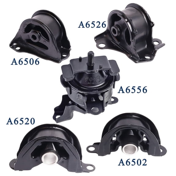 Set of 5 Engine Motor Mounts For 1997-2000 Acura EL 1.6L 1996-2000 Honda Civic 1.6L 1998-2001 Honda CR-V 2.0L l4 Replacement for A6520, A6556, A6526, A6506, A6502
