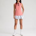 thumbnail image 7 of Womens Sleeveless Golf Shirts Zip Up Collared Athletic Tank Top Performance Breathable Quick Dry Summer Sport Polo Shirts for Women Casual Outdoor Watermelon Red 2XL, 7 of 7