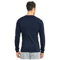 thumbnail image 3 of Mens Crew Neck Medium Weight Classic Cotton Thermal TopNavy, XLarge, 3 of 3