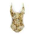 thumbnail image 2 of Aayomet Maillot de Bain Femme une Pièce à Double Bretelle, Jaune m, 2 of 4