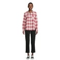thumbnail image 3 of Time and Tru Women's Button Down Flannel Shirt with Long Sleeves, Sizes XS-3XL, 3 of 6
