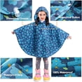 thumbnail image 5 of Poncho de lluvia para niños con capucha, ropa impermeable para niñas y niños pequeños, 5 of 5
