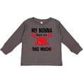 thumbnail image 3 of Inktastic Nonna Loves Me Grandson Boys or Girls Long Sleeve Toddler T-Shirt, 3 of 5