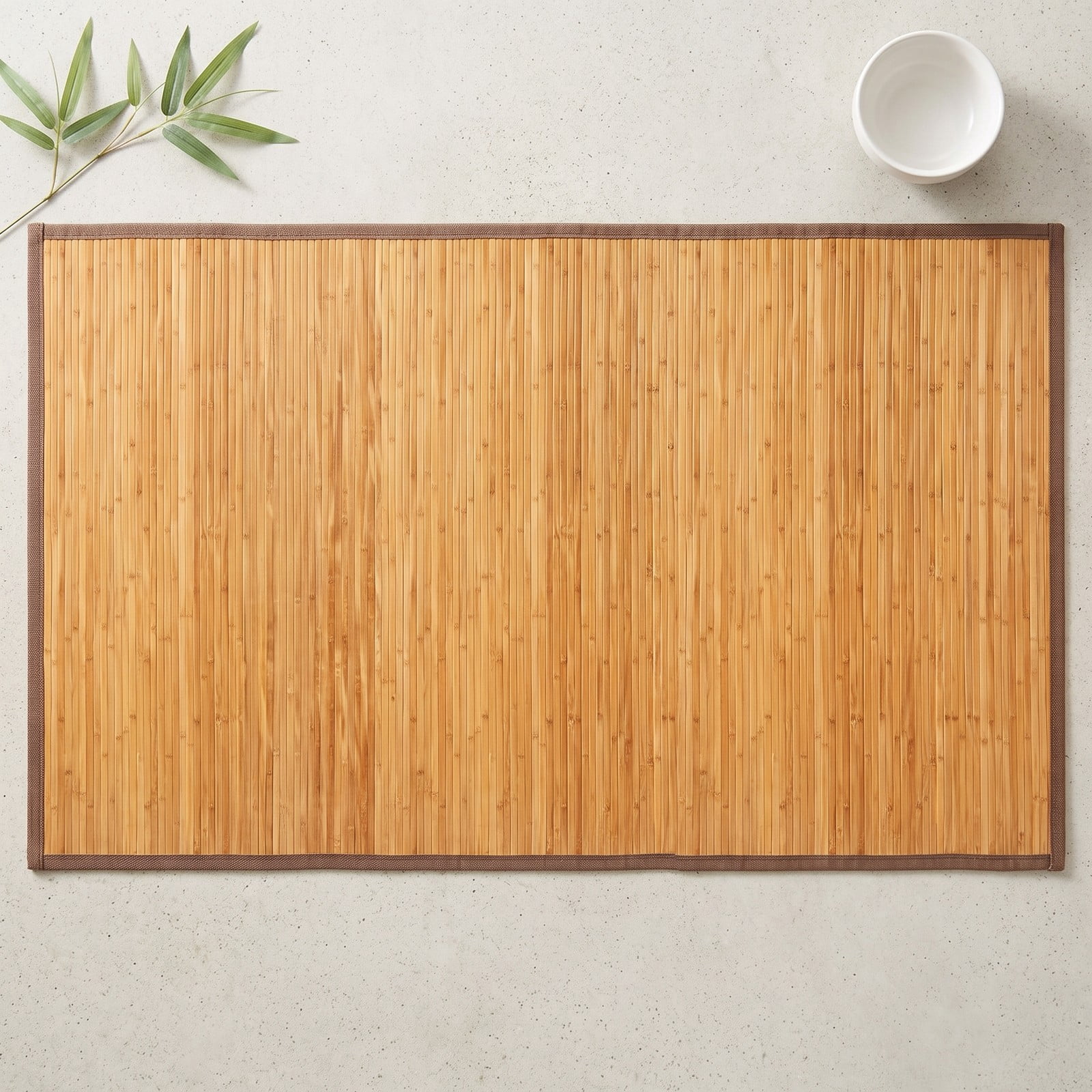 ALPULON 5 x 8 Feet Bamboo Floor Mat, Roll-Up Bamboo Area Rug with Anti-Slip Backing for Living Room Bedroom Entryway Hallway, Natural