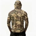 thumbnail image 5 of Domuza Sun Hoodies for Men Uv Protection Upf 50+ Fishing Hiking Long Sleeve Lightweight Rash Guard Hoodie With Face Mask Earthy Yellow 3XL, 5 of 6