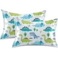 thumbnail image 2 of GZHJMY Dinosaurs Satin Pillowcase, Soft Breathable Silk Pillow Case with Envelope Closure for Hair and Skin, Queen Size 30 x 20 Inch Home Decor, 2 of 7