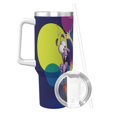 Inside Out 40 Oz Tumbler With Handle And Straw Double Wall Stainless