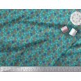thumbnail image 2 of Soimoi Poly Georgette Fabric Trophy,Timer Clock & Basketball Sports Print Fabric by The Yard 52 Inch Wide, 2 of 3