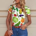 thumbnail image 4 of Goofa Vegetables2 Printed Women Rash Guard Short Sleeve,Tummy control Swimsuit Surfing Swimsuit Bathing Suit One Piece Swimsuit UPF 50-Small, 4 of 9
