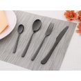 thumbnail image 5 of REGALWOVEN 4 Piece Silverware Set with Serving Utensils, Stainless Steel Flatware, Mirror Polished Cutlery Set for Kitchen Eating Tableware Black 4, 5 of 6