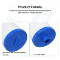 thumbnail image 2 of 2-Pack Reusable Polyester & Plastic Pool/Spa Filter Cartridge - 243mmx150mm, 45mm Hole Diameter - High Filtration Accuracy, Large Area for Hydrotherapy, Swimming Pools, Water Parks, Massage Pools &, 2 of 7
