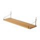 thumbnail image 1 of Estante de pared de madera organizador de almacenamiento para pasillo con ganchos, estante flotante para sala de estar, candelabro, libros,, 1 of 9
