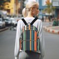 thumbnail image 7 of FORMRS Mini Backpack Purse for Women Quilted Travel Daypack Casual Shoulder Bag, Navy Blue Stripes, 7 of 7