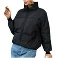 thumbnail image 2 of UPPADA Women's Puffer Jackets Winter Thicken Coats Long Puffer Coat Parka Jacket Loose Fit Faux Fur Hooded Overcoats with Pockets Black,M Winter Jacket for Women, 2 of 4