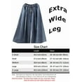 thumbnail image 5 of Extra Wide Leg Denim Pants for Women Long Jeans Elastic Waist with Pockets Loose Casual, 5 of 7