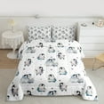 thumbnail image 2 of Manfei Kawaii Penguin Bedding Comforter Set for Kids, Cartoon Animal Lover Twin Comforter Sets, Dreamy Star Galaxy Reversible Bedding Set, Luxury Bedroom Decor, 2-Piece, 2 of 8