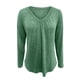 thumbnail image 3 of MHFRRA Camisetas de Mujer de Manga Larga Holgadas para Primavera y Otoño con Diseño Plisado Verde, 3 of 3