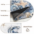 thumbnail image 6 of Blue Crab Coastal Round Area Rug 5Ft Washable Circle Rugs for Living Room Bedroom, Beach Starfish Nautical Coral Shell Non-Slip Carpet Floor Mats Indoor Outdoor Carpet Runner Aesthetic Home Decor, 6 of 8