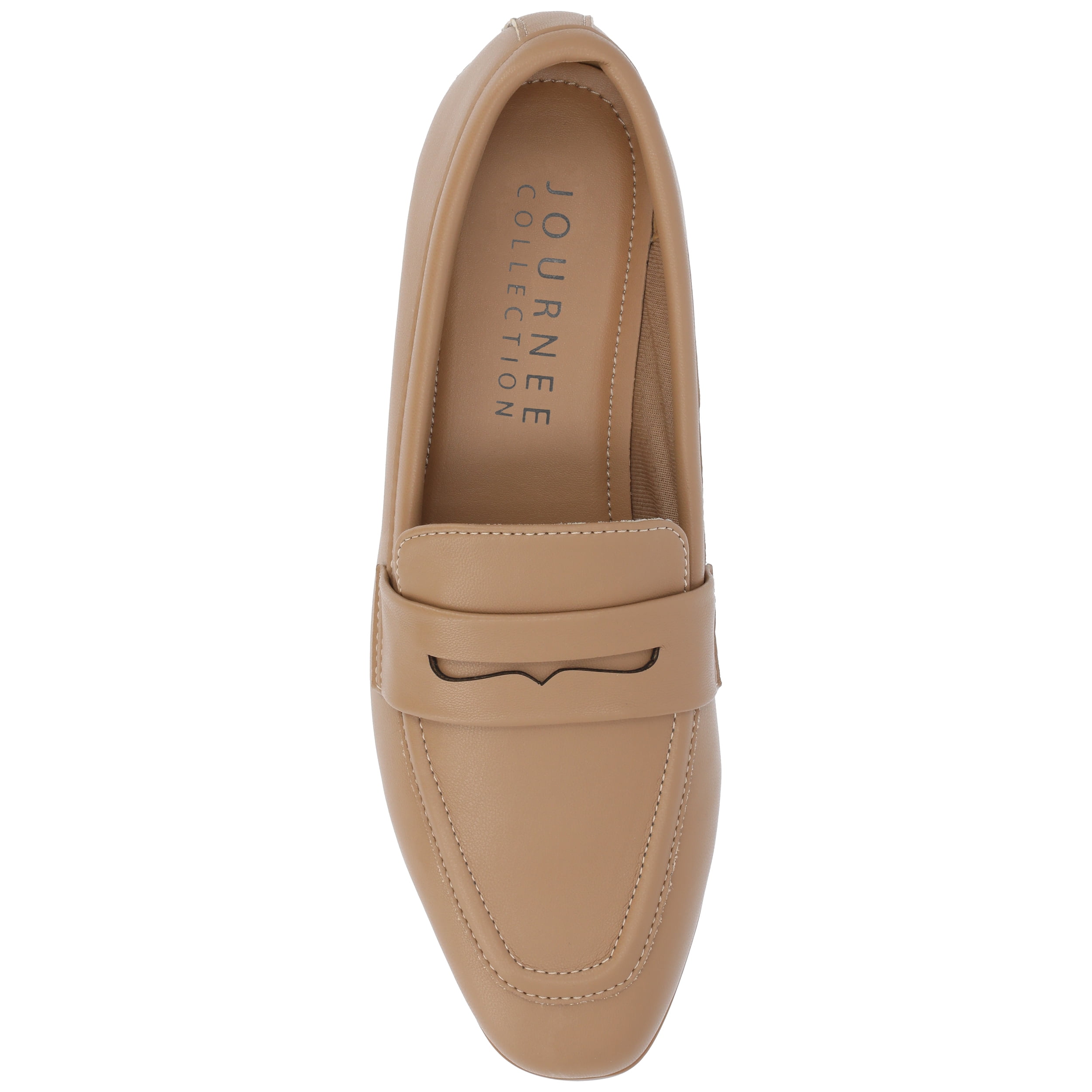 Journee Womens Myeesha Loafer Slip On Square Toe Dress Flats