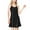 Black, variant on Seductiva Cotton Nightgowns for Women Sleeveless Womens Nightwear Underwear Plus Size Satin Lotus Hem Sling Pajama Dress